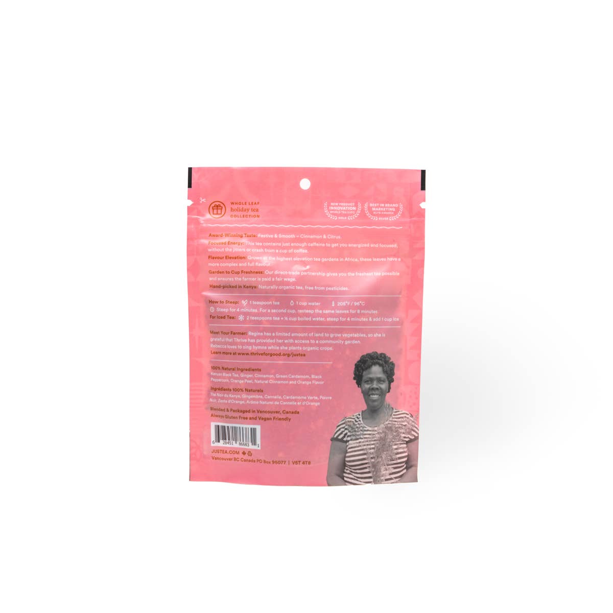 Holiday Spice Stand-up Pouch -Organic, Fair-Trade, Black Tea