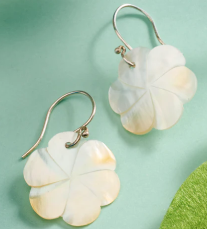 Mother of Pearl Flower Earrings