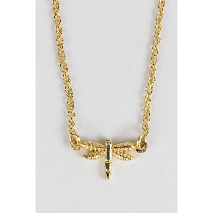 Dragonfly Pendant Necklace (15&quot; L)