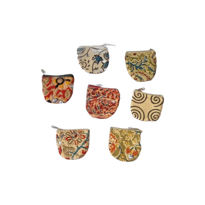 Small Kalamkari Cotton Coin Purse - Assorted