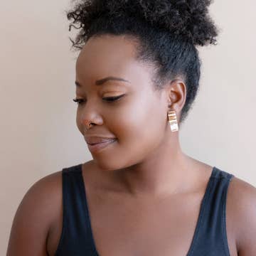 Rectangle Horn Earrings - Assorted