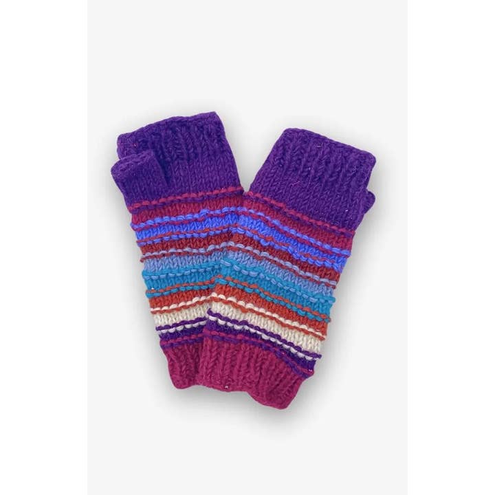 Colorful Stripe Wool Handwarmer - Assorted