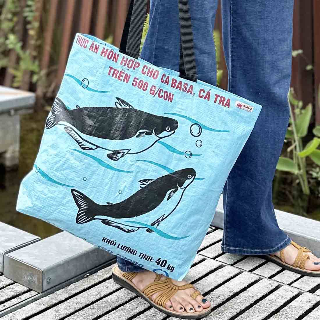 Recycled Feed Sack Tote Bag - Assorted
