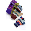 Striped Wool Hand-Knit Glittens - Assorted
