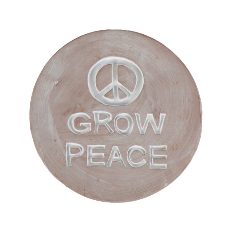 Grow Peace Garden Plaque (8.5" D)