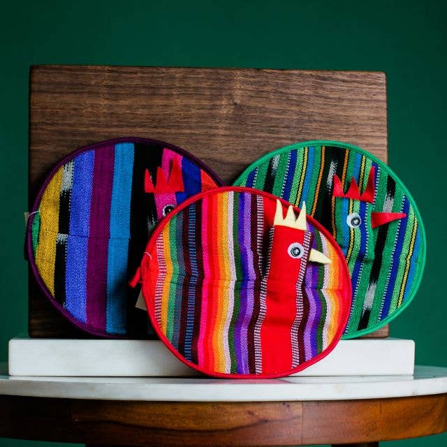 Chicken Ikat Fabric Potholder - Assorted