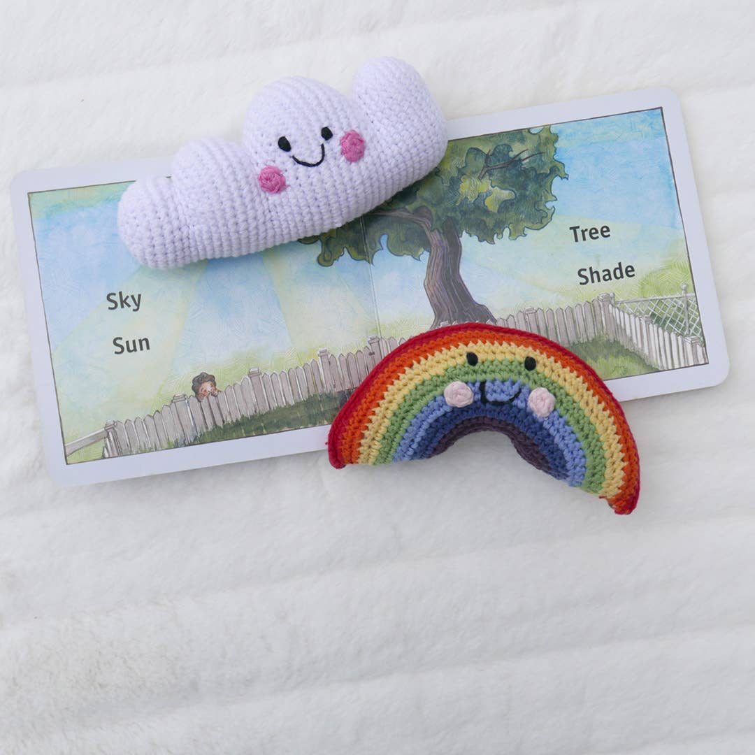 Rainbow Smile Crochet Rattle