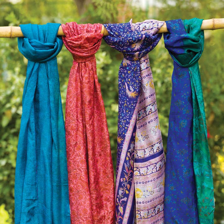 Recycled Silk Sari Scarf