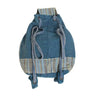 Blue Butterfly Embroidered Drawstring Backpack