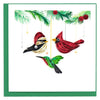 Holiday Bird Ornament Quilled Card