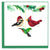 Holiday Bird Ornament Quilled Card