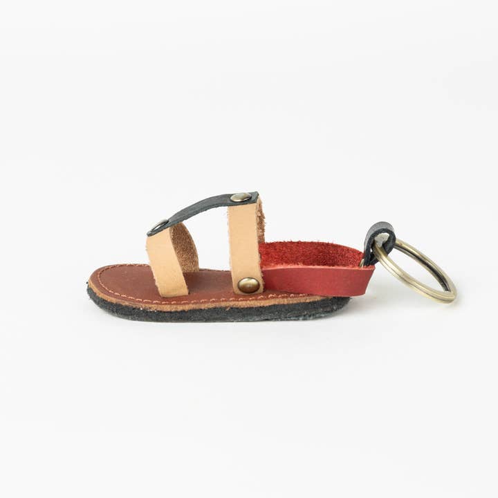 Leather Sandal Keychain (3&quot; L)