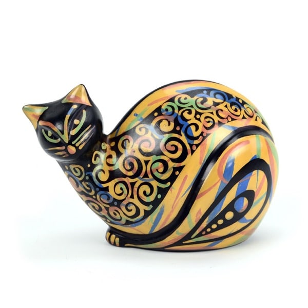 Painted Chulucanas Ceramic Cat