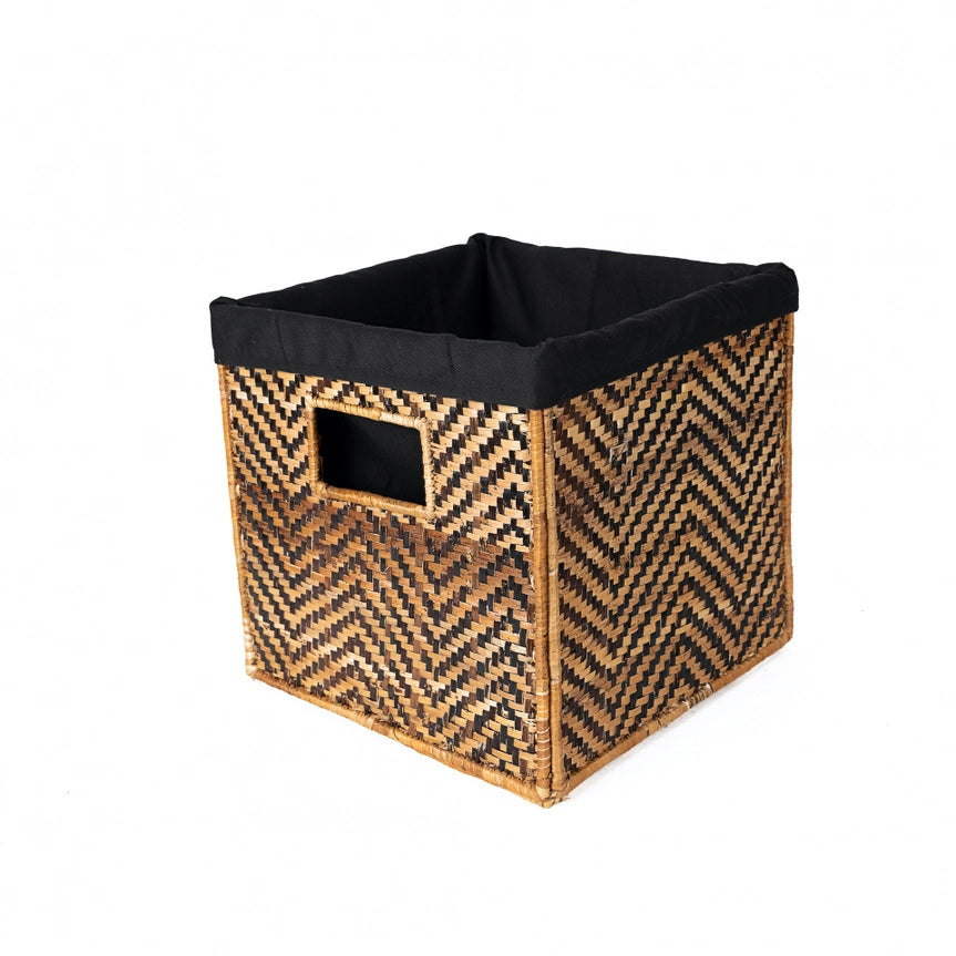 Banana Fiber Cube Basket - Large