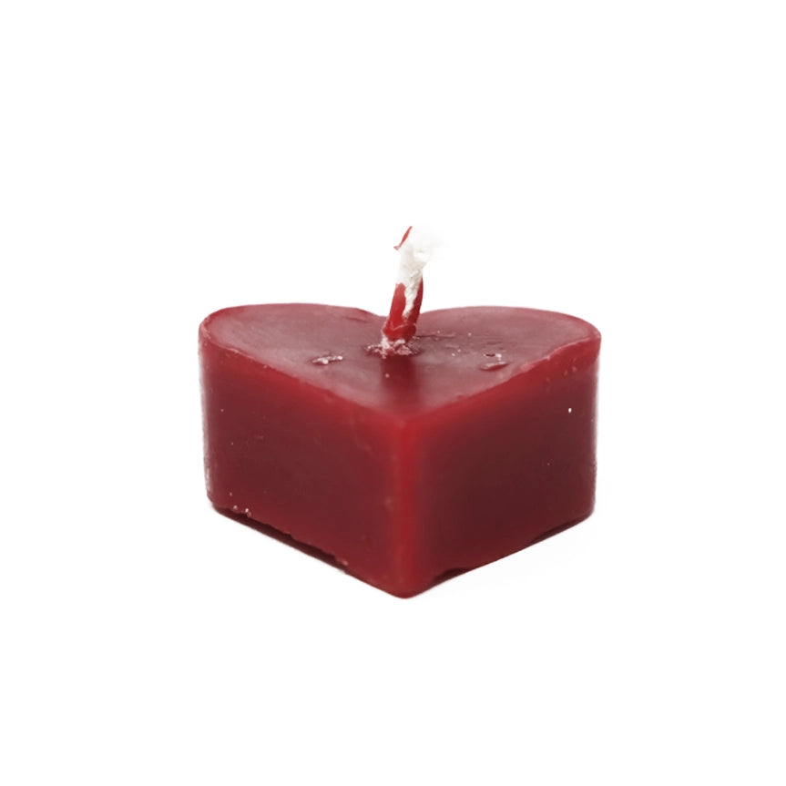 Small Heart Candle - Red