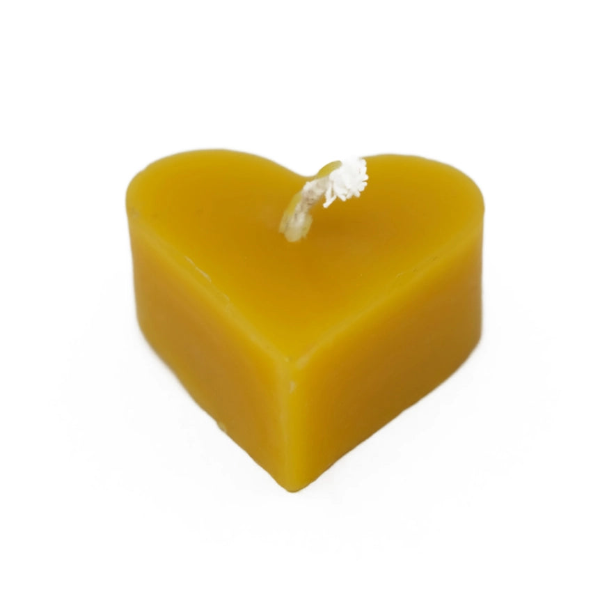 Small Heart Candle - Yellow