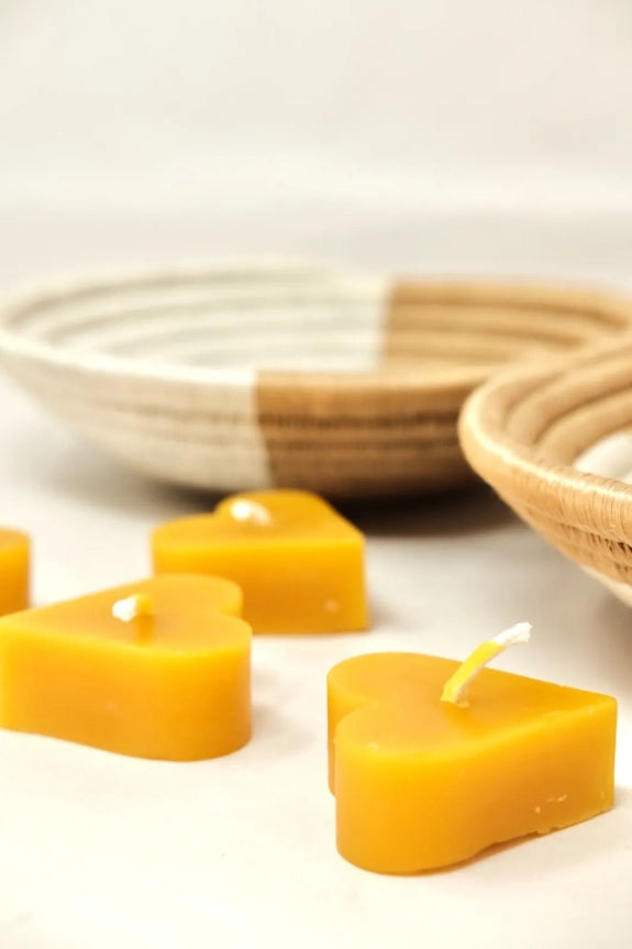 Small Heart Candle - Yellow