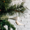 White Jacaranda Bird Ornament