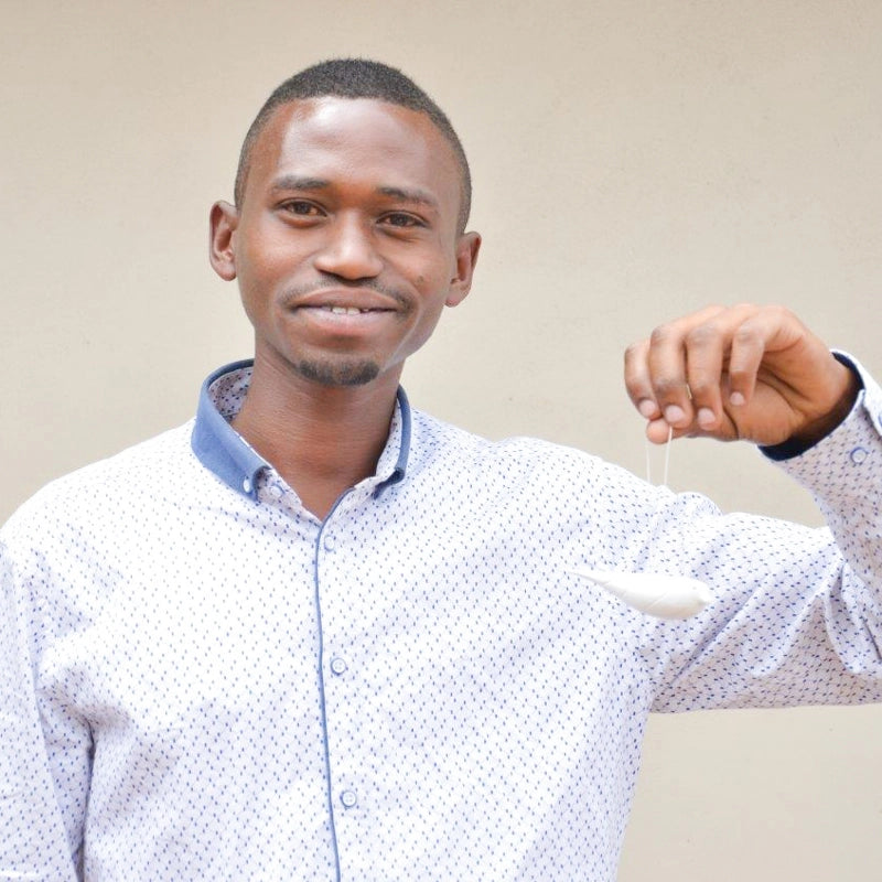 White Jacaranda Bird Ornament