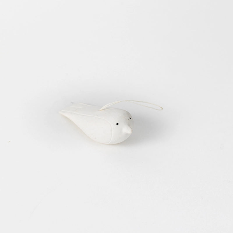 White Jacaranda Bird Ornament