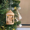Nativity Hut Ornament - Beeswax Finish