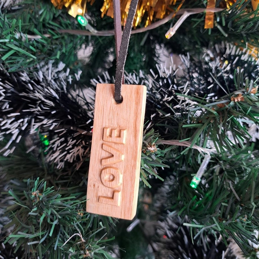 Message Tag Ornaments - Peace, Love, Joy, Hope