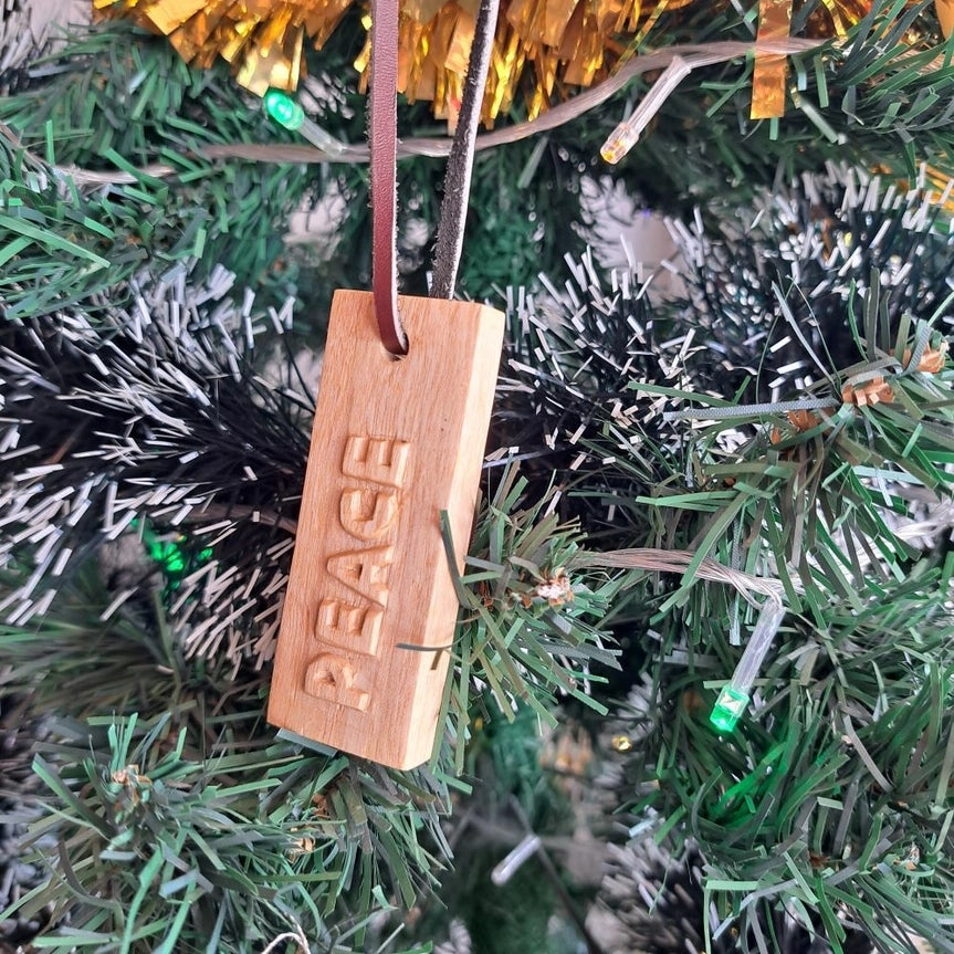 Message Tag Ornaments - Peace, Love, Joy, Hope