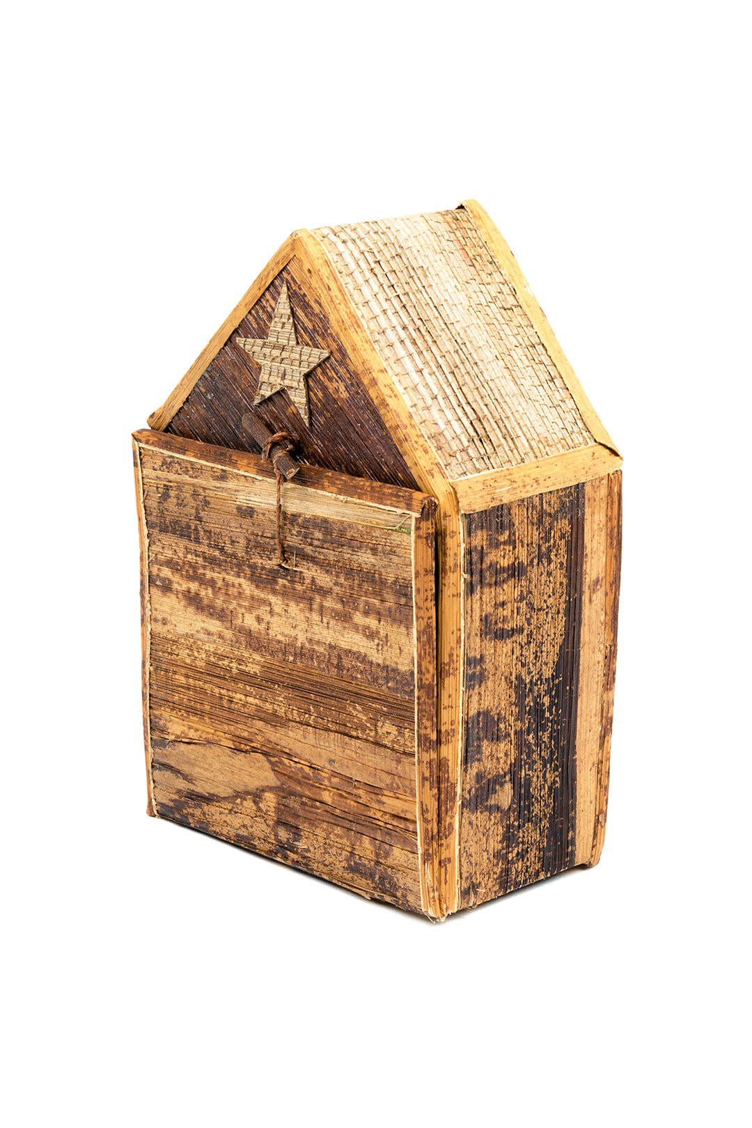 Banana Fiber Single Door Stable Nativity Scene
