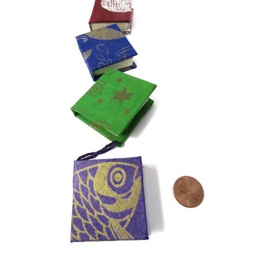 Super Tiny Handmade Tree-Free Paper Journal (1.75" Sq)