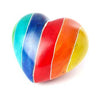 Rainbow Kisii Stone Heart