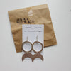 Silver Brass Crescent Hoop Earrings (2.5&quot; L)