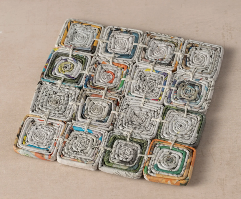 Recycled Newspaper Hotmat
