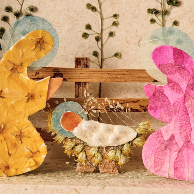 Paper Flower Retablo Nativity