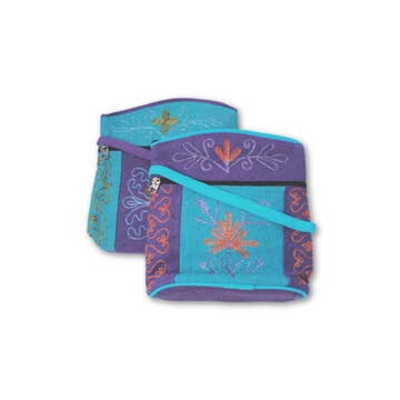 Jari Embroidered Oval Bottom Bag