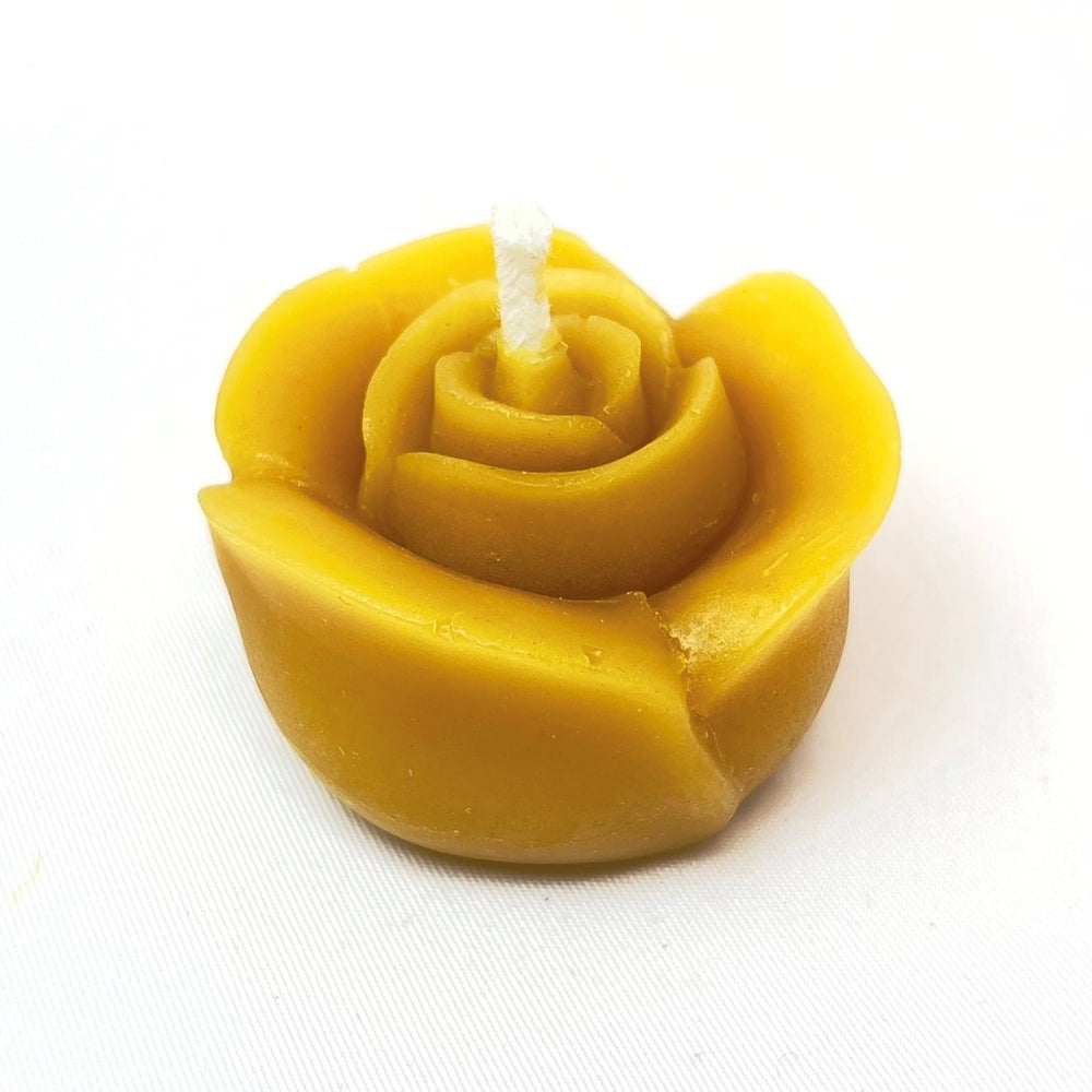 Small Rose Beeswax Candle