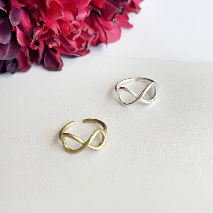 Silver-Plated Infinity Ring