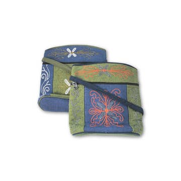 Jari Embroidered Oval Bottom Bag