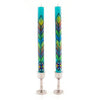 Hippie Painted Taper Candle - Set of 2