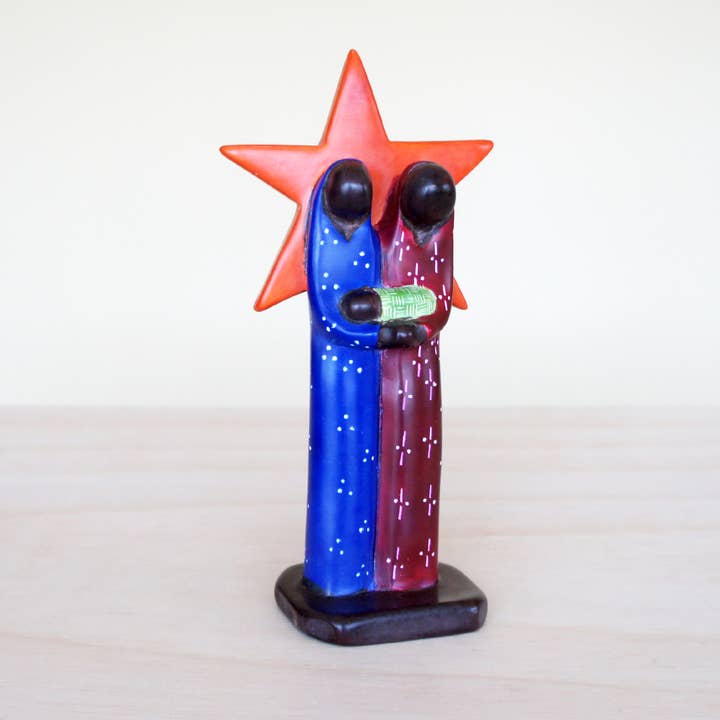 Dyed Kisii Stone Star Nativity