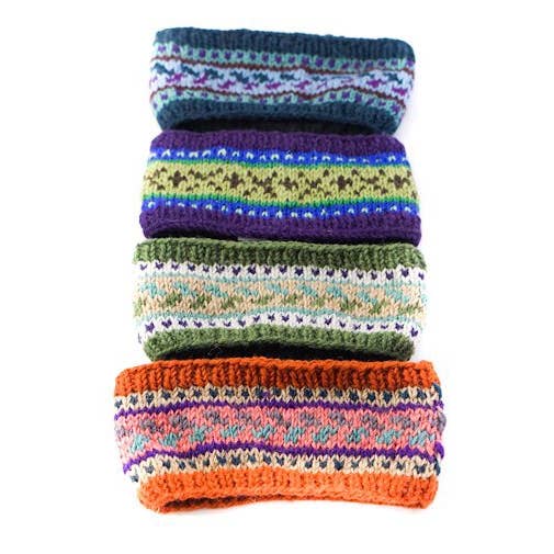 Patterned Wool Earwarmer - Assorted