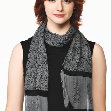 Black Sheela Chiffon Scarf