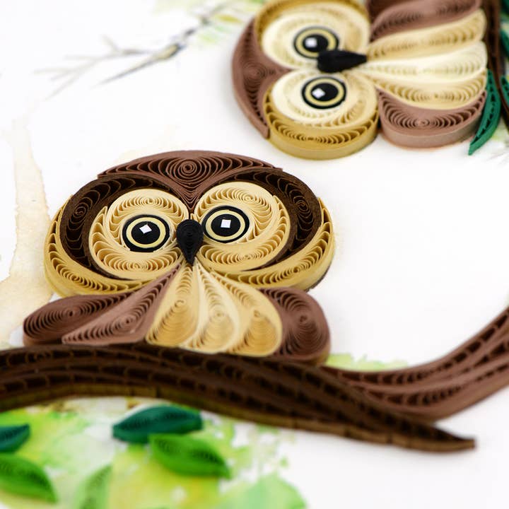 Quilled Owlets Card