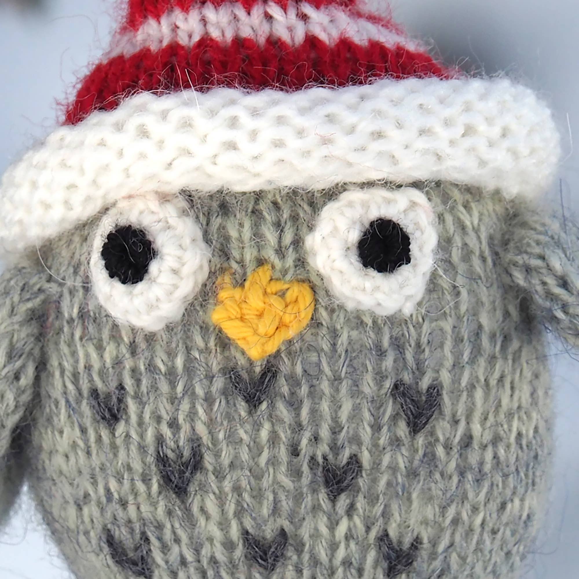 Handmade Owl with Hat Knit Ornament - Fair Trade