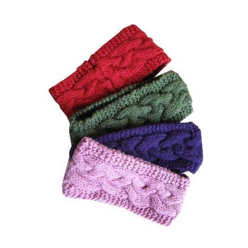 Cable Knit Wool Earwarmer - Assorted