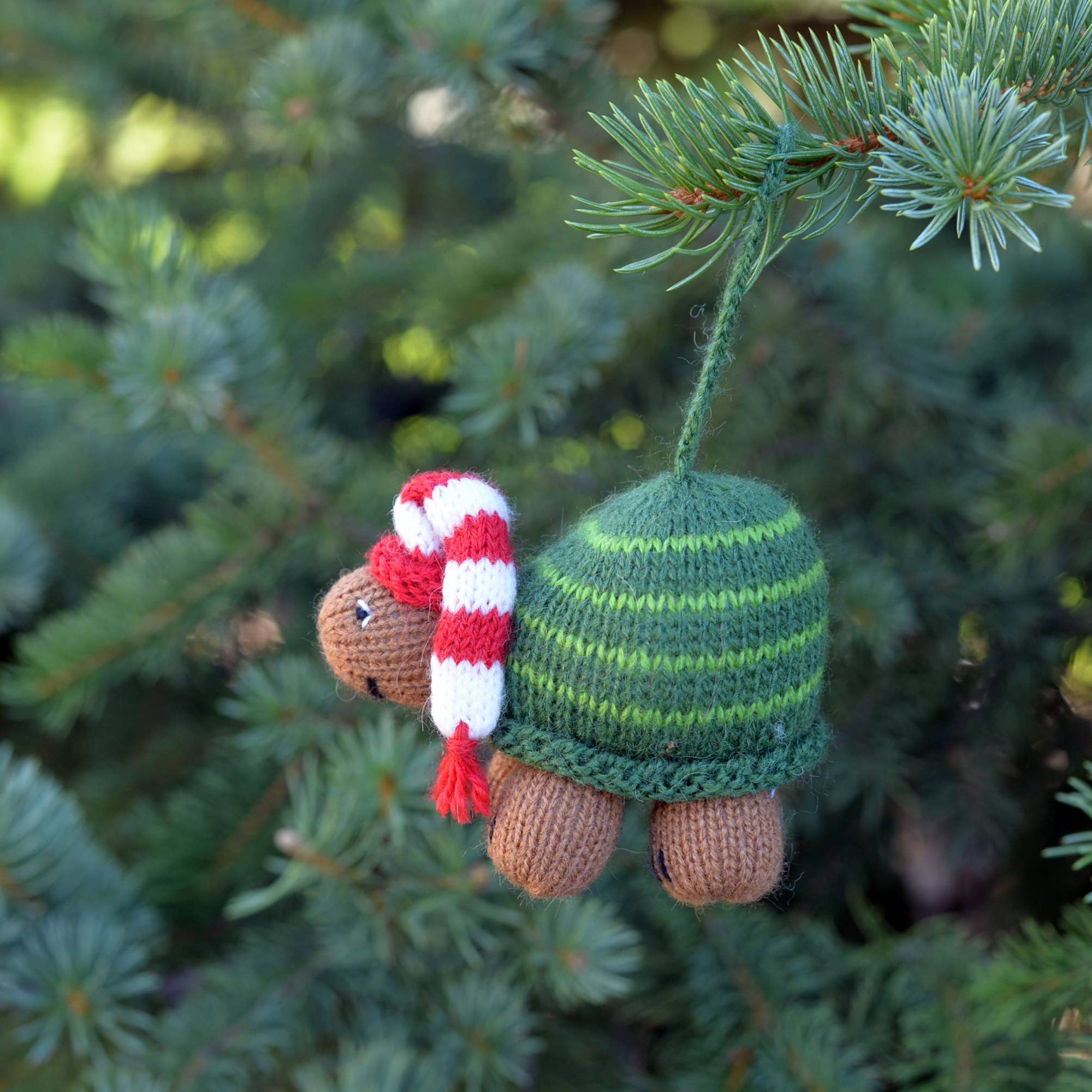 Handmade Turtle Knit Ornament - Fair Trade