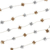 Gold &amp; Silver Palm Leaf Star Garland (14 Ft)