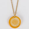 Sunflower Tagua Pendant Necklace