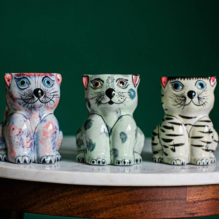 Ceramic Cat Painted Mug