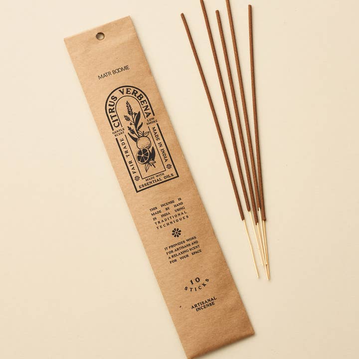 Citrus Verbena Incense, 10 Sticks