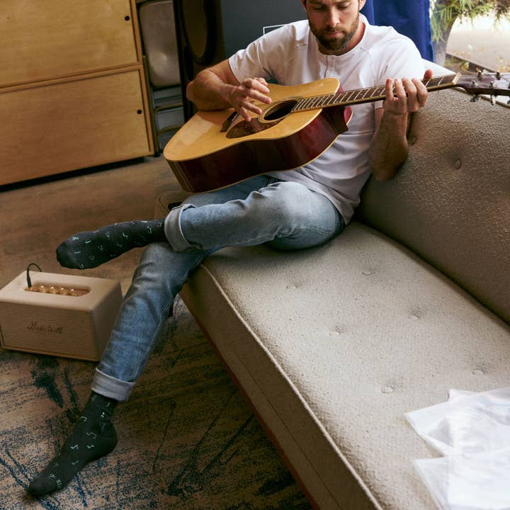 Black Notes Support Music Socks